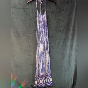 Lani Blue Patterned Maxi Dress